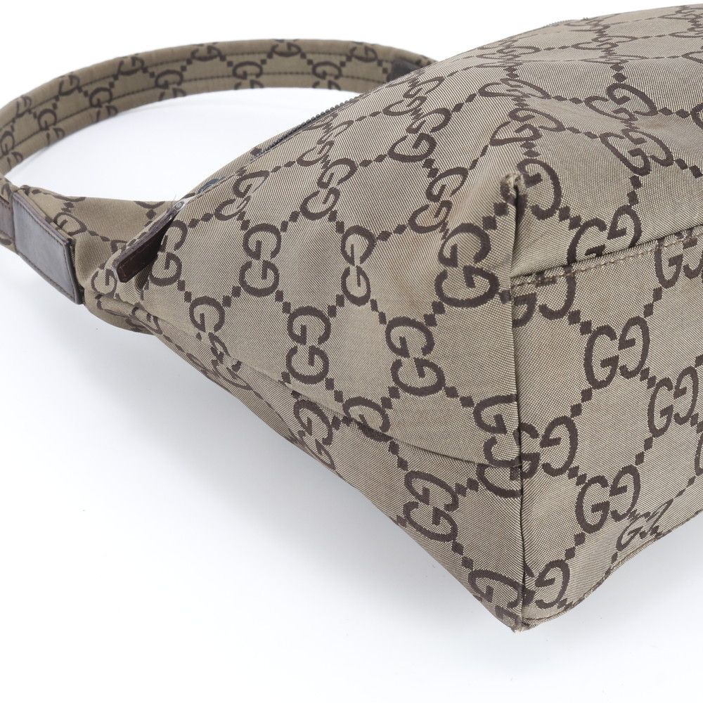 Gucci GG Nylon Leather Shoulder Bag Hand Enm — view 6