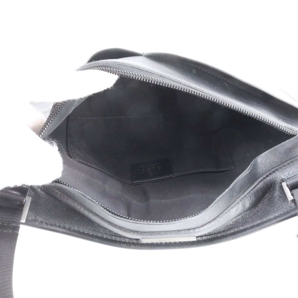 Gucci 001 Leather Shoulder Bag Crossbody Messenger Business Black Ebm — view 6