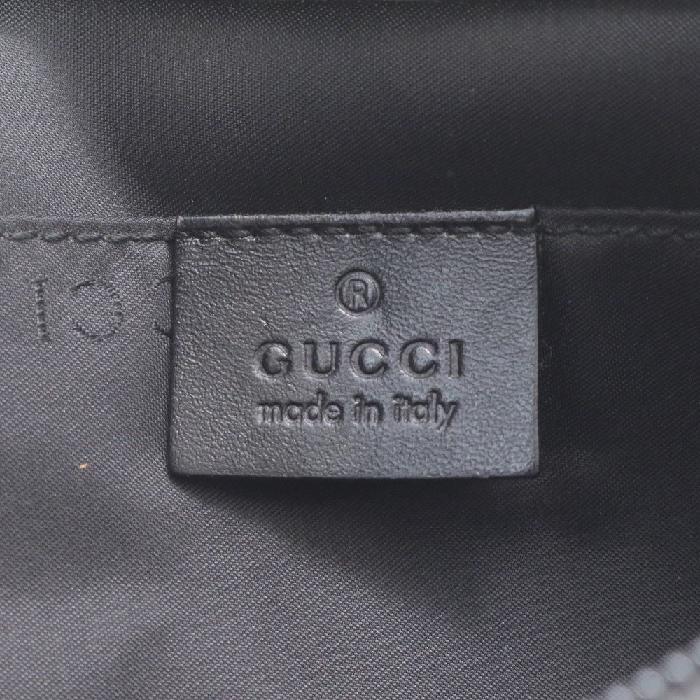 Gucci 001 Leather Shoulder Bag Crossbody Messenger Business Black Ebm — view 7