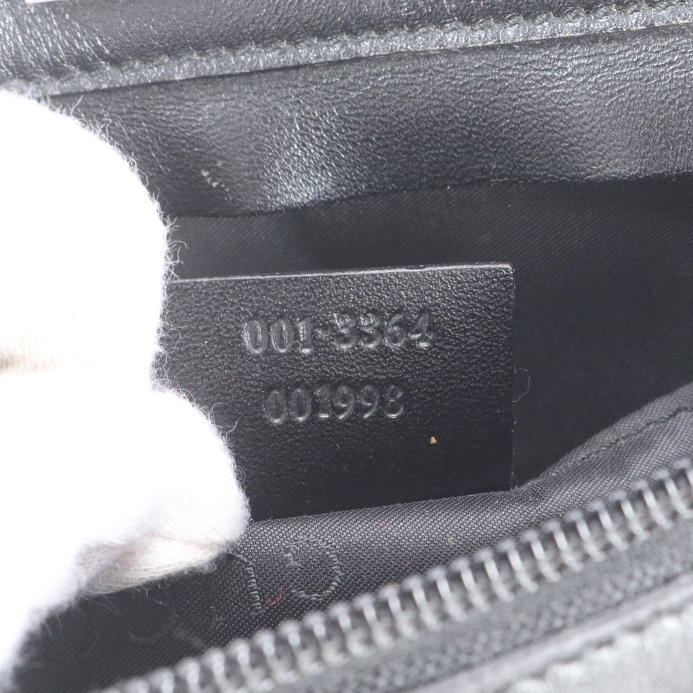 Gucci 001 Leather Shoulder Bag Crossbody Messenger Business Black Ebm — view 8