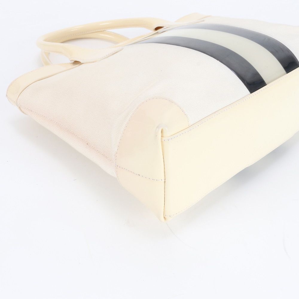 Gucci Sherry Line 002 Leather Canvas Handbag Tote Egm — view 4