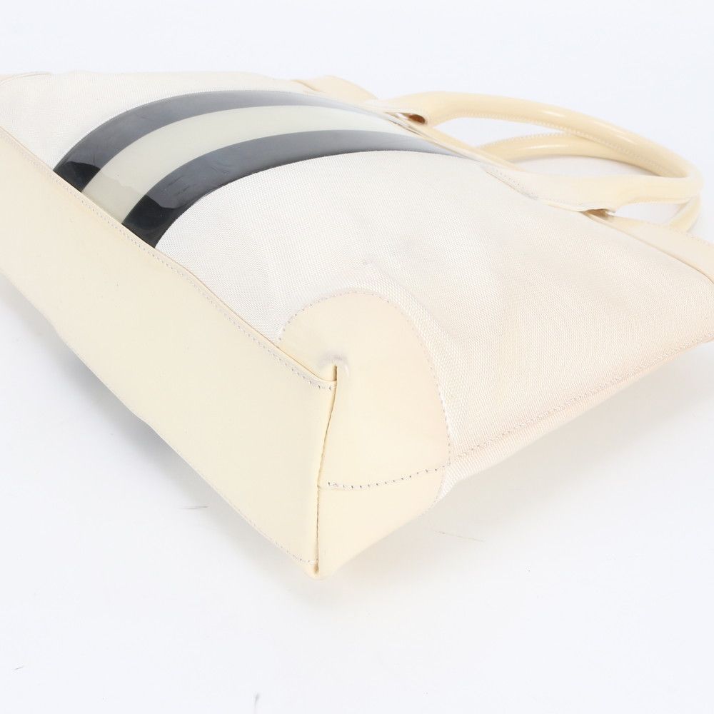 Gucci Sherry Line 002 Leather Canvas Handbag Tote Egm — view 5