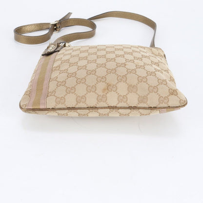 Gucci GG Canvas Leather Shoulder Bag Crossbody Ebm — view 6