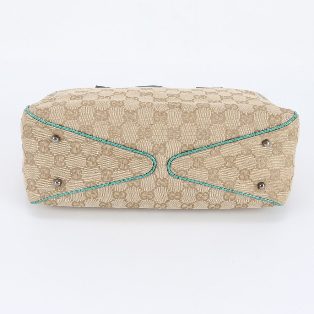Gucci GG Canvas Leather Tote Shoulder Hand Ebm — view 5