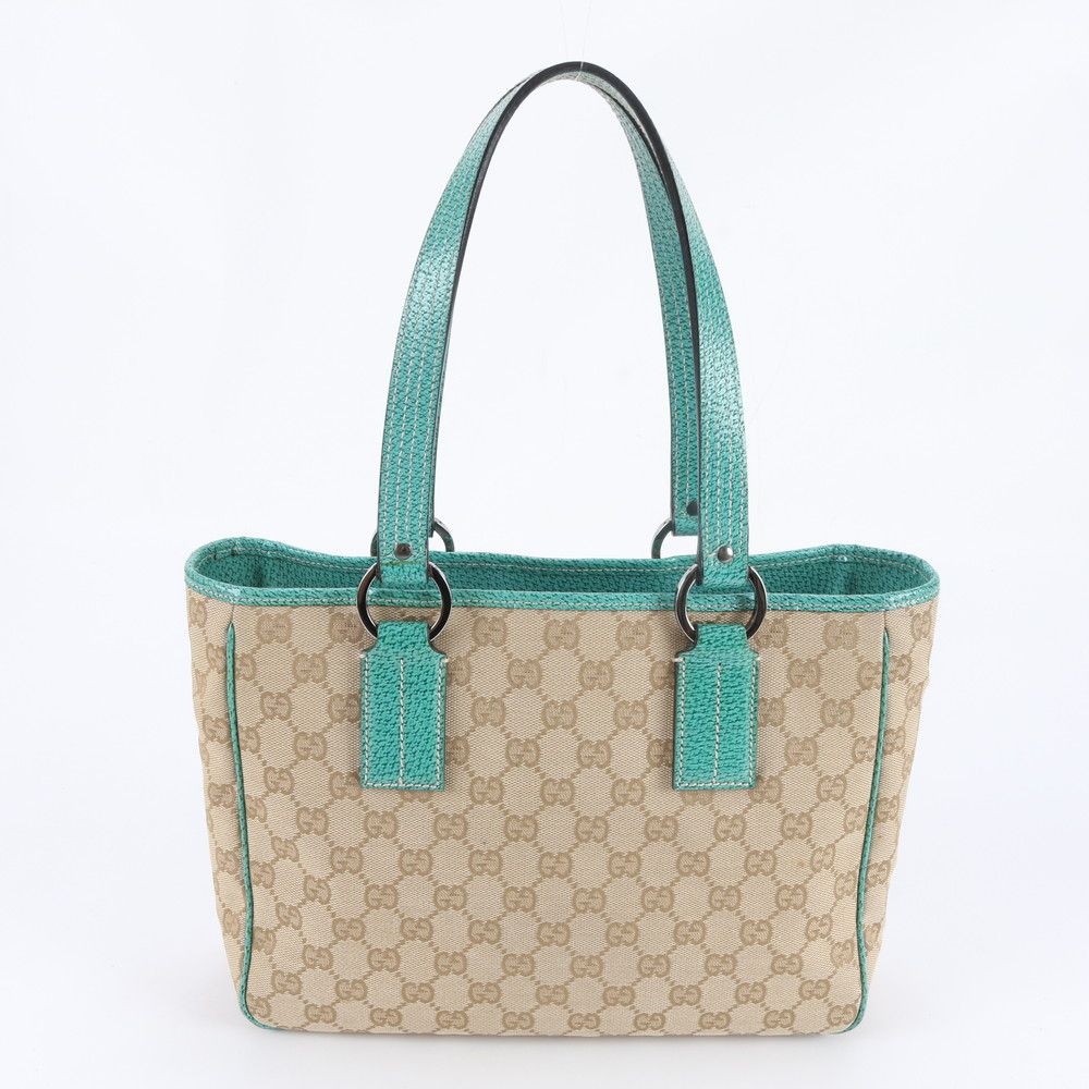 Gucci GG Canvas Leather Tote Shoulder Hand Ebm — view 3