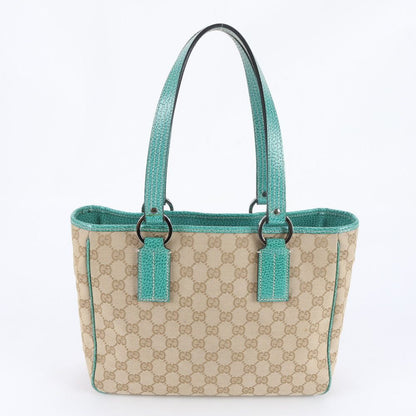 Gucci GG Canvas Leather Tote Shoulder Hand Ebm — view 3