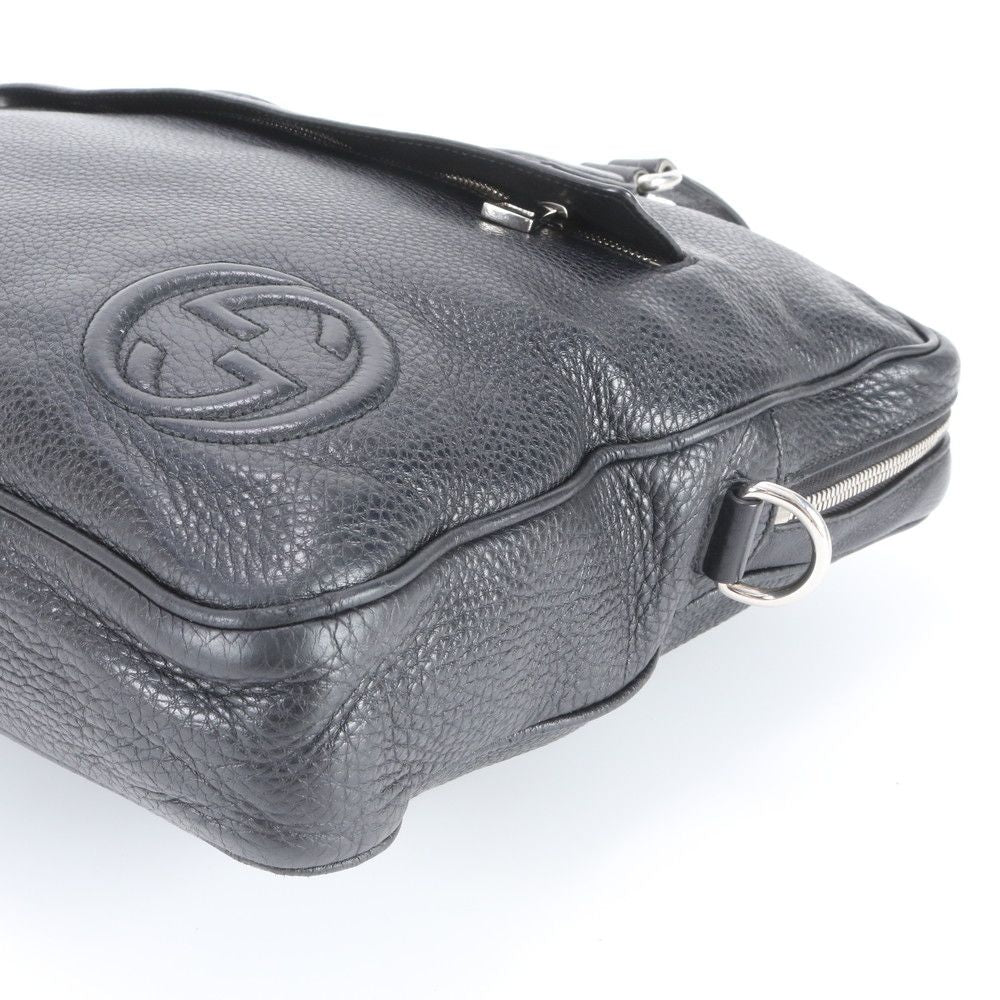 Gucci Interlocking Leather Business Document Briefcase Tote Enm — view 4