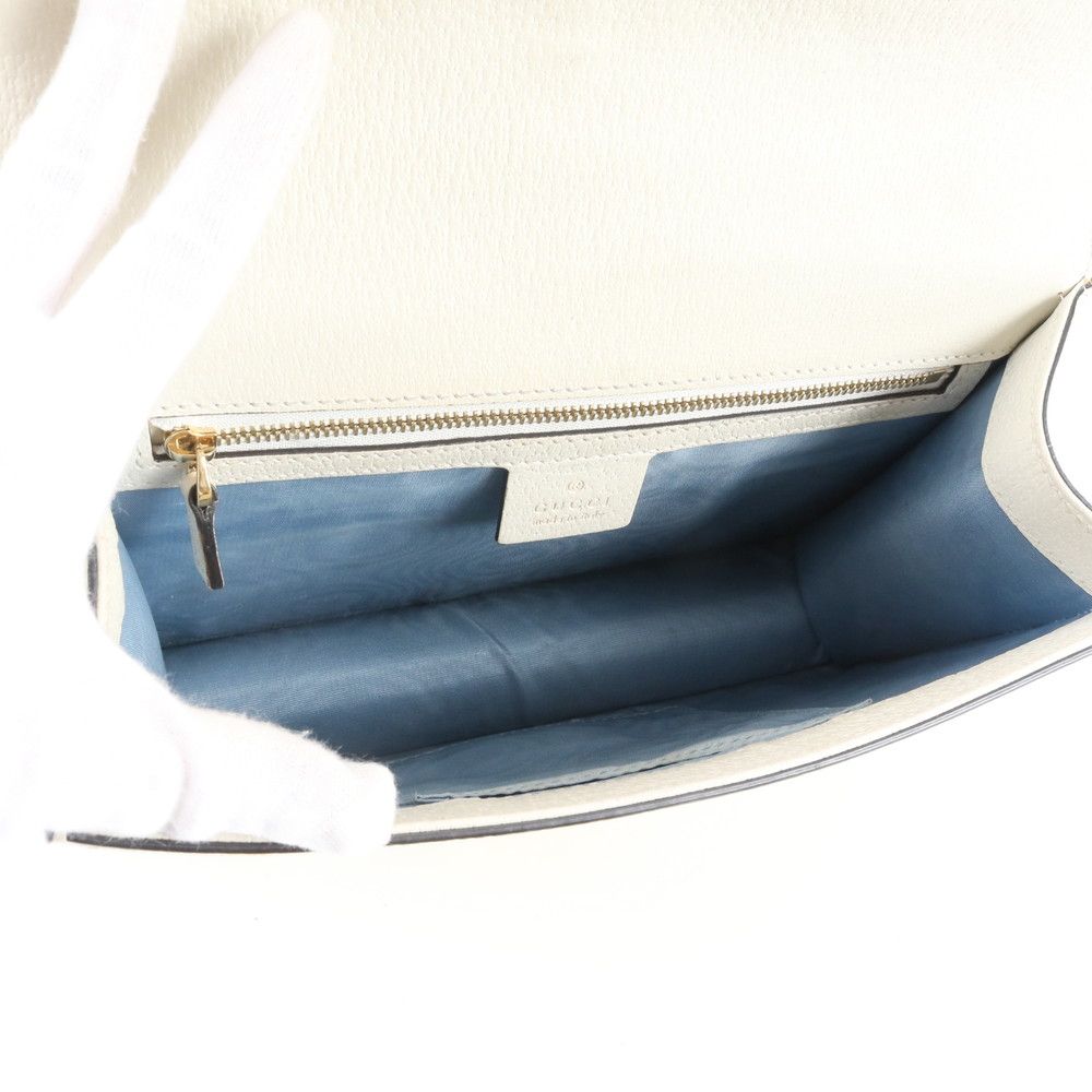 Gucci Sylvie Bi & Star Leather 2-Way Shoulder Bag Crossbody Tote Hand Ebm — view 6