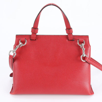 Gucci Bamboo Daily Leather 2-Way Shoulder Bag Crossbody Hand Red — view 3