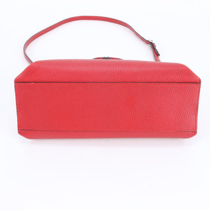 Gucci Bamboo Daily Leather 2-Way Shoulder Bag Crossbody Hand Red — view 6