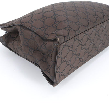 Gucci Bamboo GG Nylon 002 Leather Tote Shoulder Hand Brown — view 4