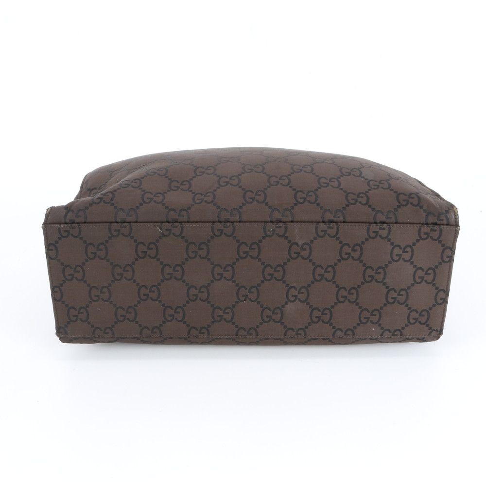 Gucci Bamboo GG Nylon 002 Leather Tote Shoulder Hand Brown — view 6
