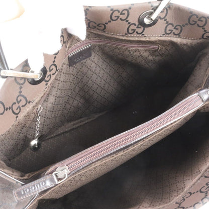Gucci Bamboo GG Nylon 002 Leather Tote Shoulder Hand Brown — view 9