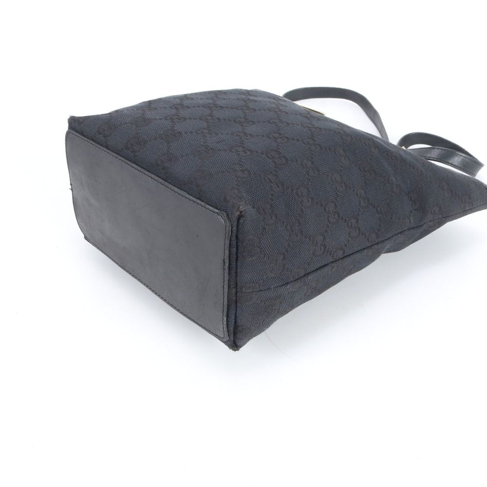Gucci GG Canvas 002 Leather Tote Shoulder Hand Black Ebm — view 5
