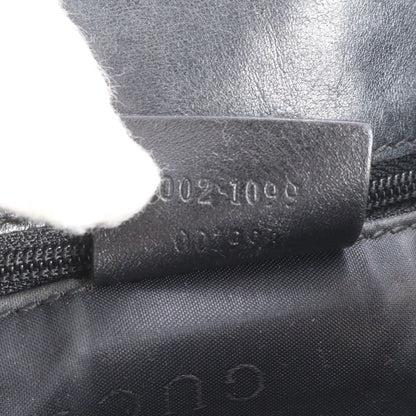 Gucci GG Canvas 002 Leather Tote Shoulder Hand Black Ebm — view 9