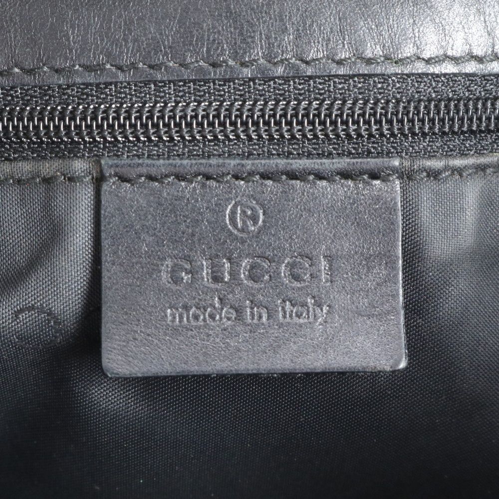 Gucci GG Canvas 002 Leather Tote Shoulder Hand Black Ebm — view 8