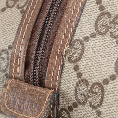 Gucci GG Supreme Leather Boston Bag Business Travel Tote Carry Brown Ebm — view 8