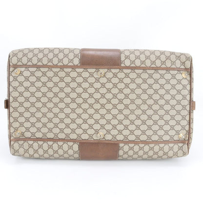 Gucci GG Supreme Leather Boston Bag Business Travel Tote Carry Brown Ebm — view 6