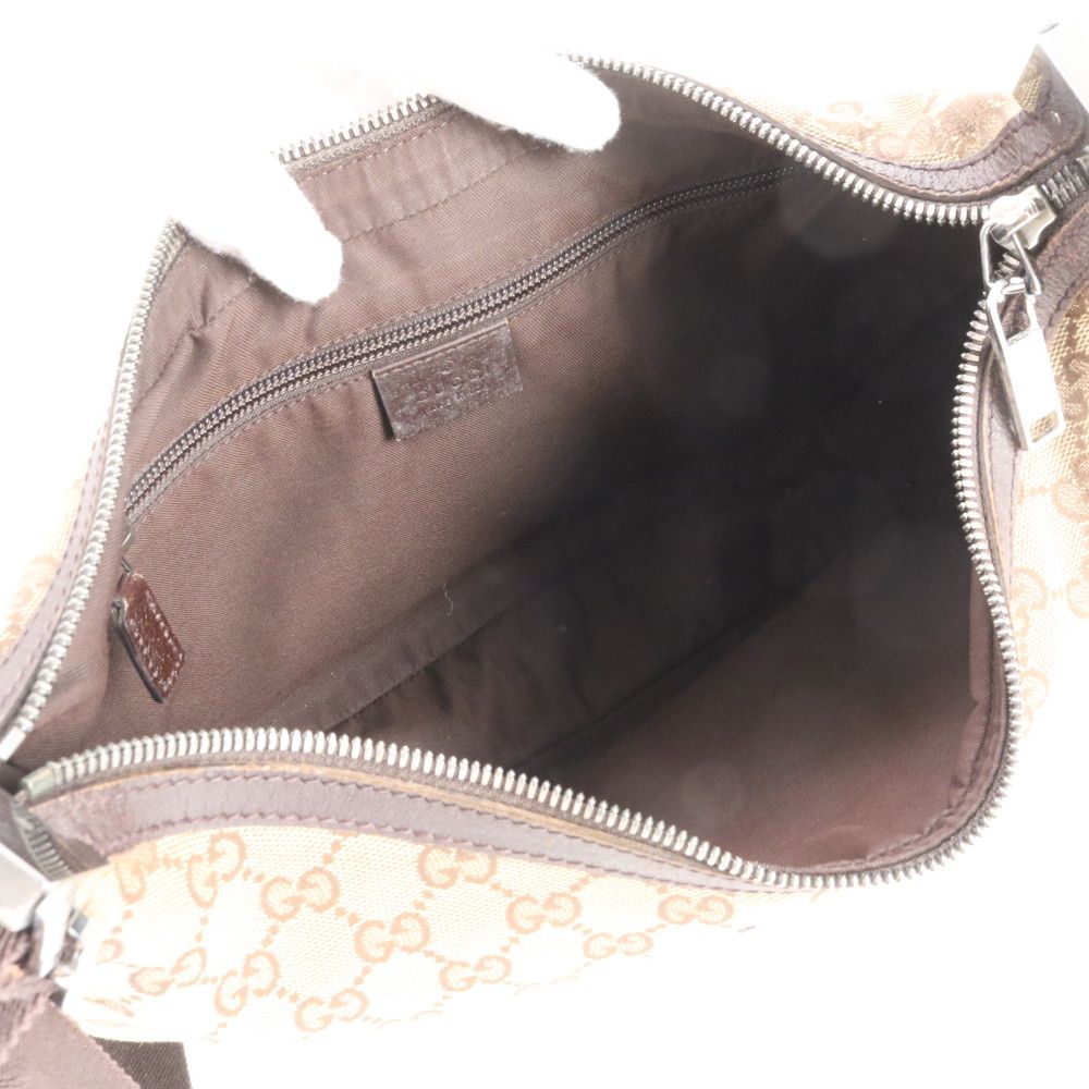 Gucci GG Canvas Leather Shoulder Bag Tote Hand Brown Ebm — view 7