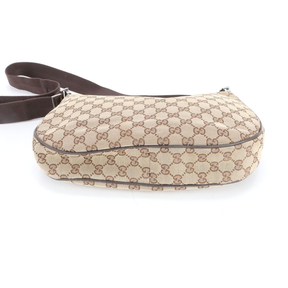 Gucci GG Canvas Leather Shoulder Bag Tote Hand Brown Ebm — view 6