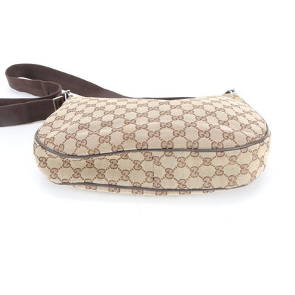 Gucci GG Canvas Leather Shoulder Bag Tote Hand Brown Ebm — view 6