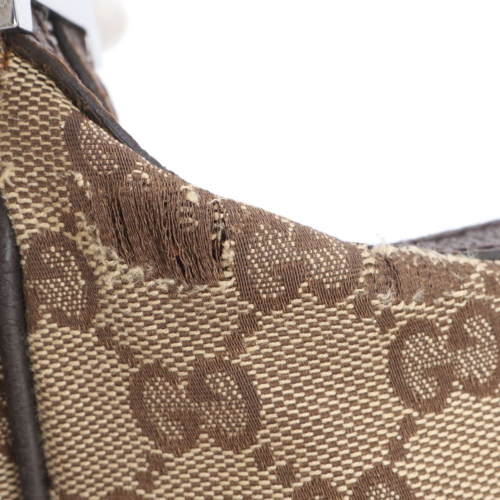 Gucci GG Canvas Leather Shoulder Bag Tote Hand Brown Ebm — view 9