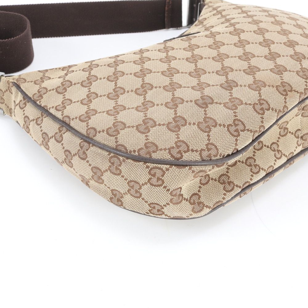Gucci GG Canvas Leather Shoulder Bag Tote Hand Brown Ebm — view 4