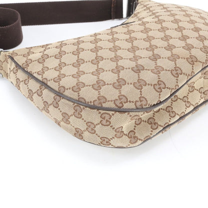 Gucci GG Canvas Leather Shoulder Bag Tote Hand Brown Ebm — view 4