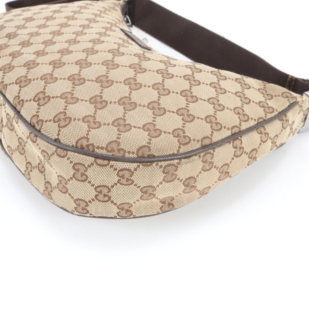Gucci GG Canvas Leather Shoulder Bag Tote Hand Brown Ebm — view 5
