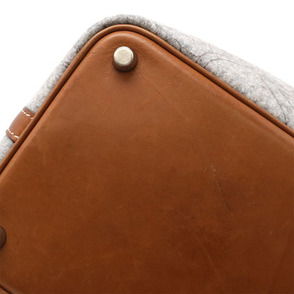 Hermes Picotin PM Tote Felt Veau Swift Gray Brown Silver — view 4