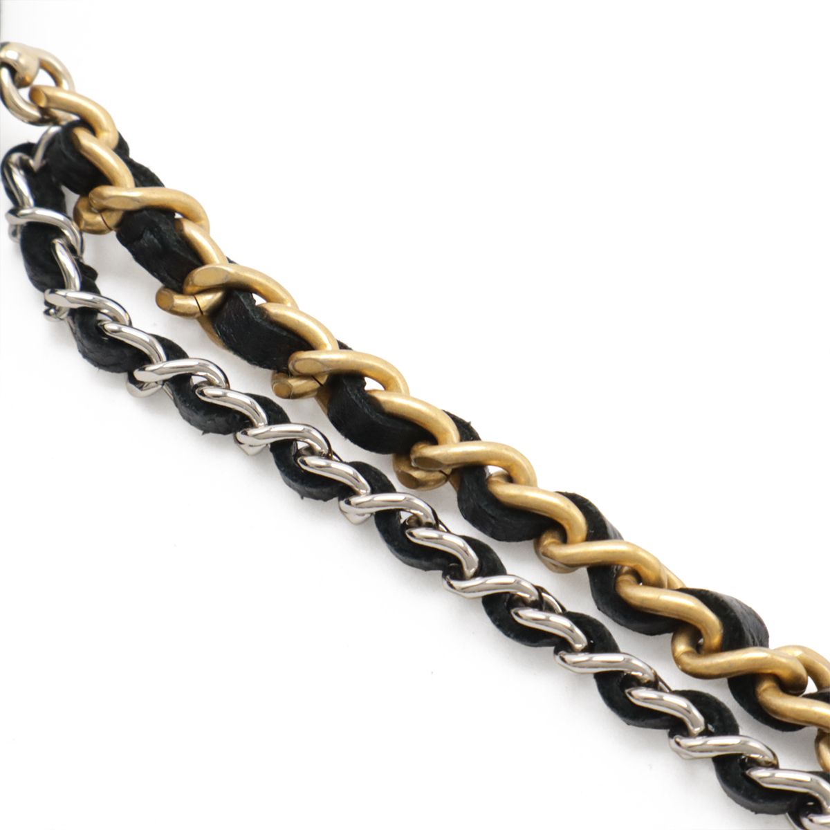 Chanel Quilted CC Logo Mini Waist Bag Pouch Chain Leather Black Gold Silver — view 4