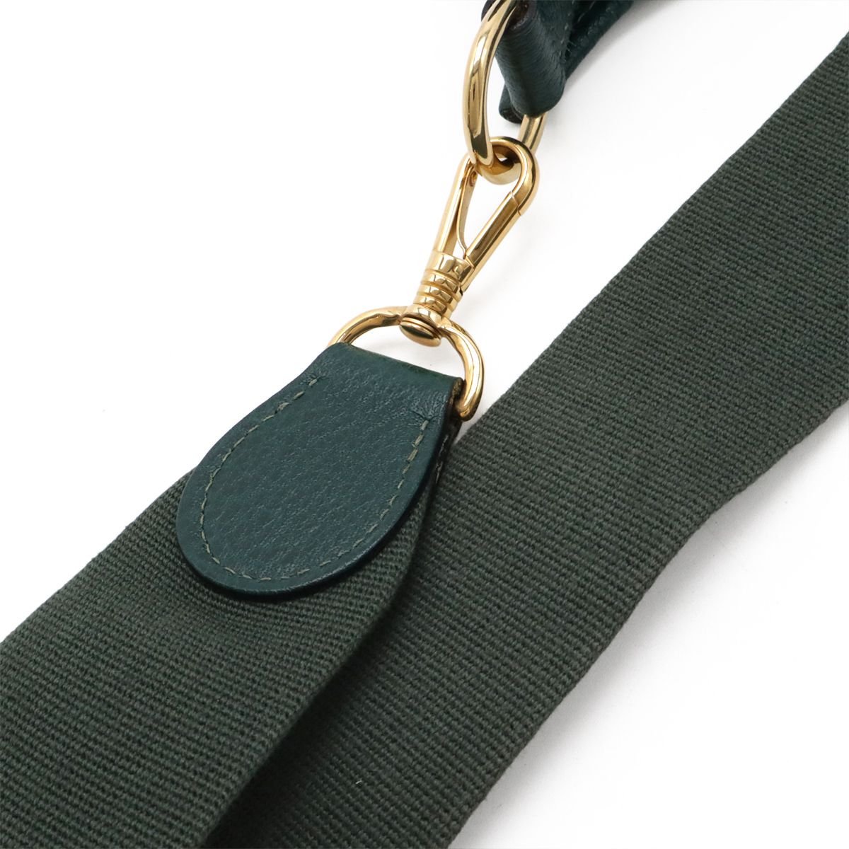 Hermes Evelyne 1 GM Shoulder Bag Taurillon Clemence Leather Green Gold — view 5