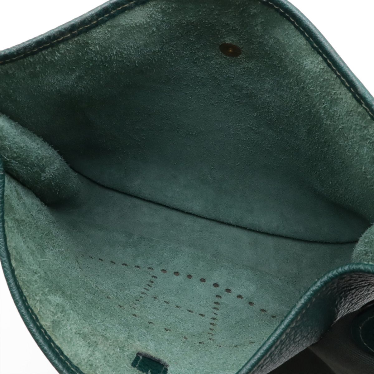 Hermes Evelyne 1 GM Shoulder Bag Taurillon Clemence Leather Green Gold — view 7