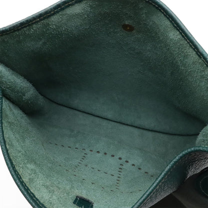 Hermes Evelyne 1 GM Shoulder Bag Taurillon Clemence Leather Green Gold — view 7