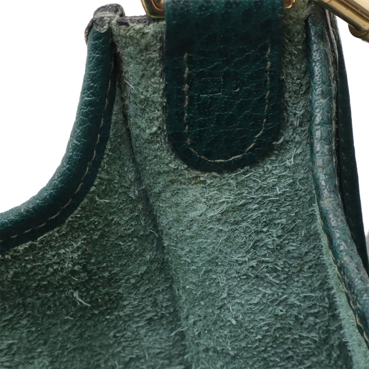 Hermes Evelyne 1 GM Shoulder Bag Taurillon Clemence Leather Green Gold — view 8