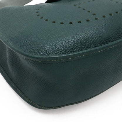 Hermes Evelyne 1 GM Shoulder Bag Taurillon Clemence Leather Green Gold — view 3