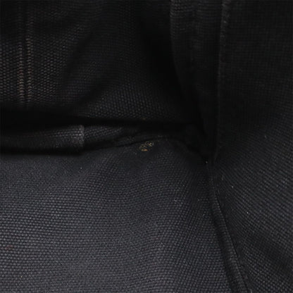 Prada Canapa 2-Way Shoulder Bag Crossbody Canvas Nero Black Gold — view 8