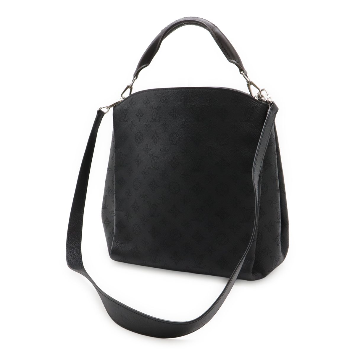 Louis Vuitton Mahina Babylon PM Shoulder Bag Leather Noir Black Silver — view 2