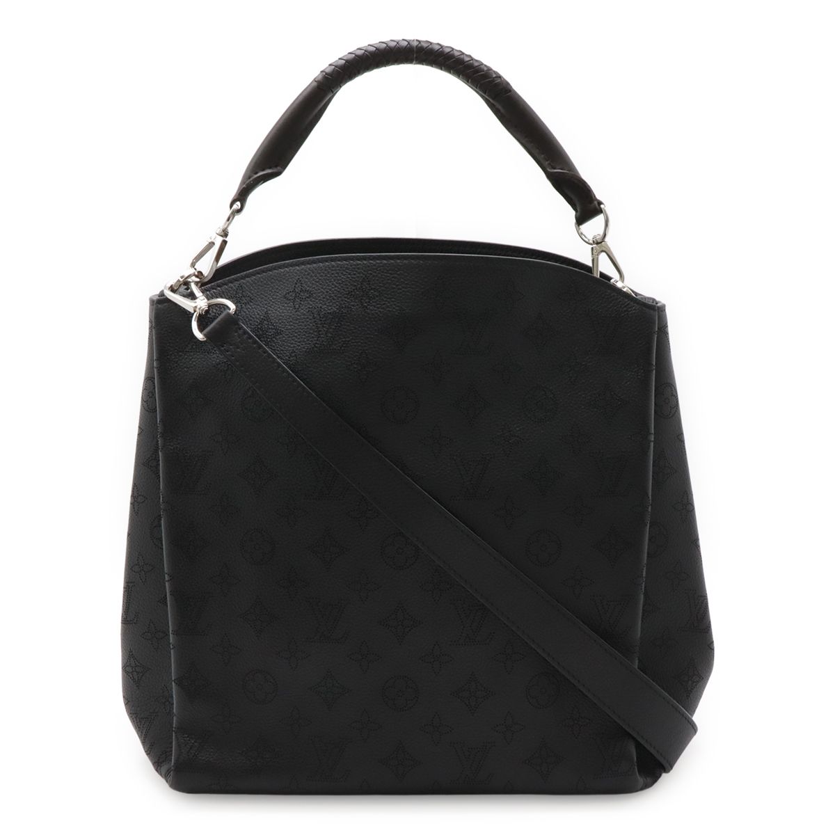 Louis Vuitton Mahina Babylon PM Shoulder Bag Leather Noir Black Silver