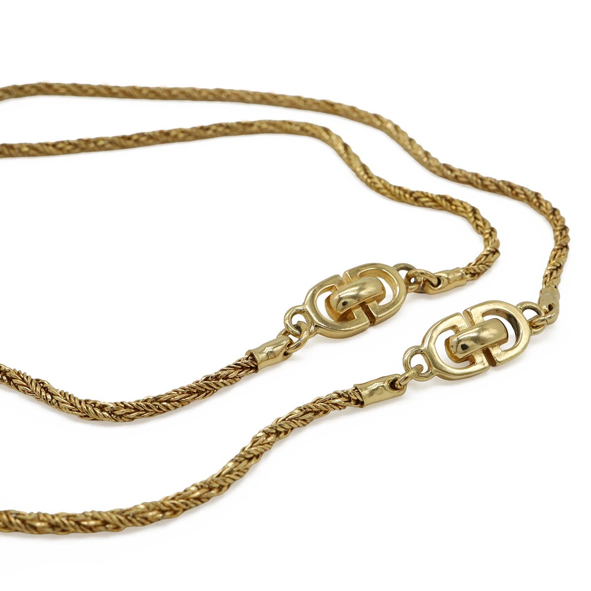 Dior CD Logo Chain Necklace Screw Gold Plated — view 4