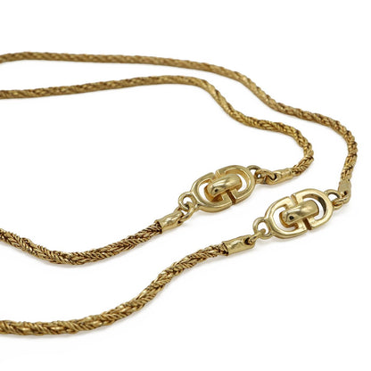 Dior CD Logo Chain Necklace Screw Gold Plated — view 4