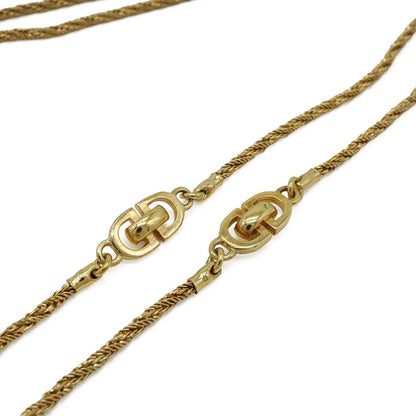 Dior CD Logo Chain Necklace Screw Gold Plated — view 3