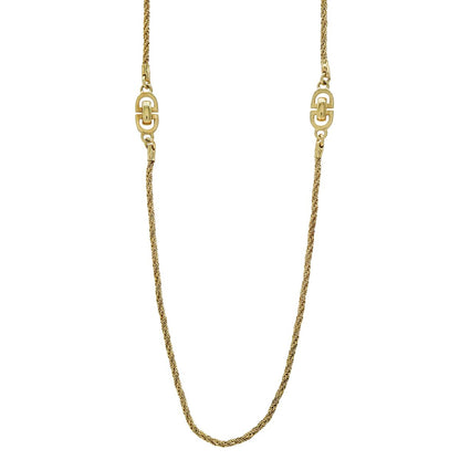 Dior CD Logo Chain Necklace Screw Gold Plated