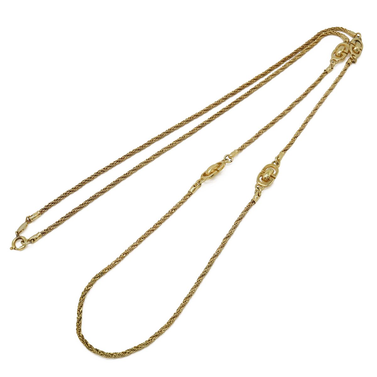 Dior CD Logo Chain Necklace Screw Gold Plated — view 2