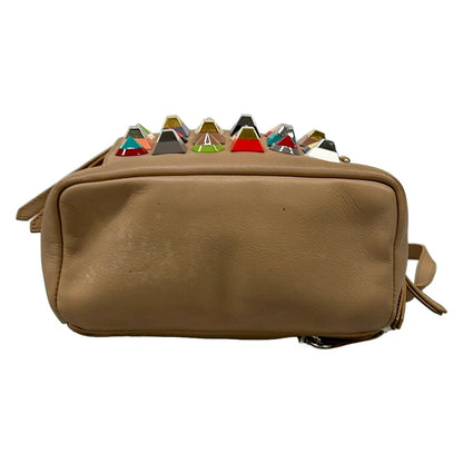 Fendi Backpack Beige Multi Mini Bag Studs Leather — view 5