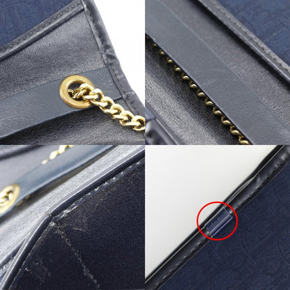 Dior Chain Shoulder Vintage Canvas Navy Blue Bag — view 9
