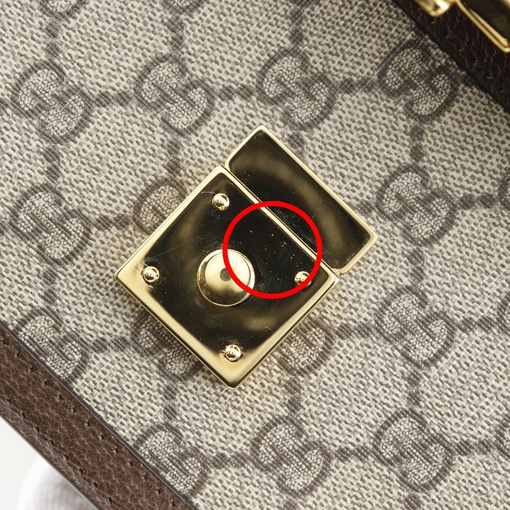 Gucci Ophidia Sherry Line Mini Chain Shoulder GG Supreme Canvas Brown Bag — view 9
