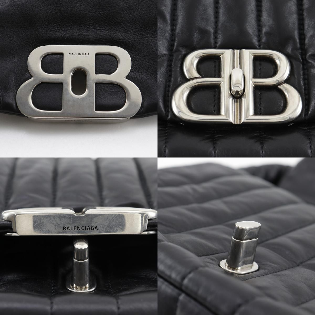 Balenciaga Monaco Quilted Calf Black Shoulder Bag — view 9