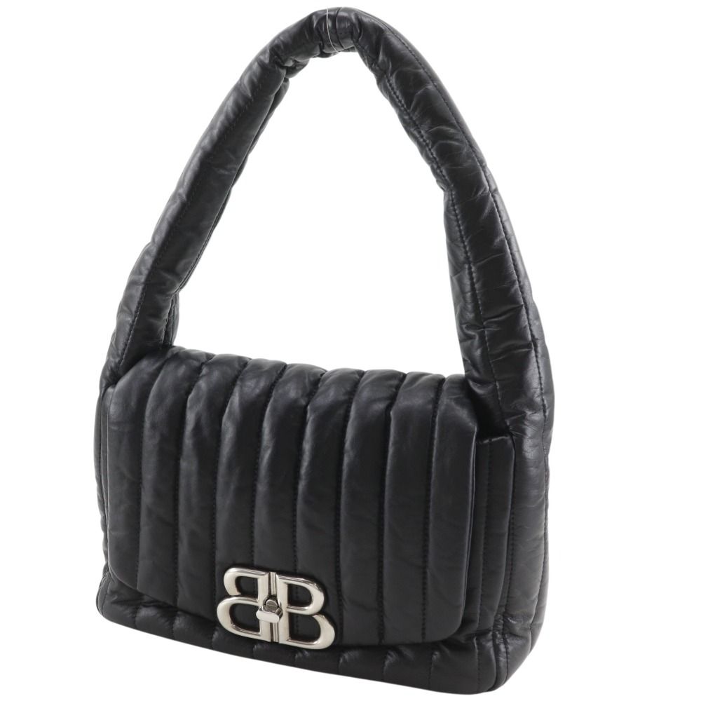 Balenciaga Monaco Quilted Calf Black Shoulder Bag — view 2