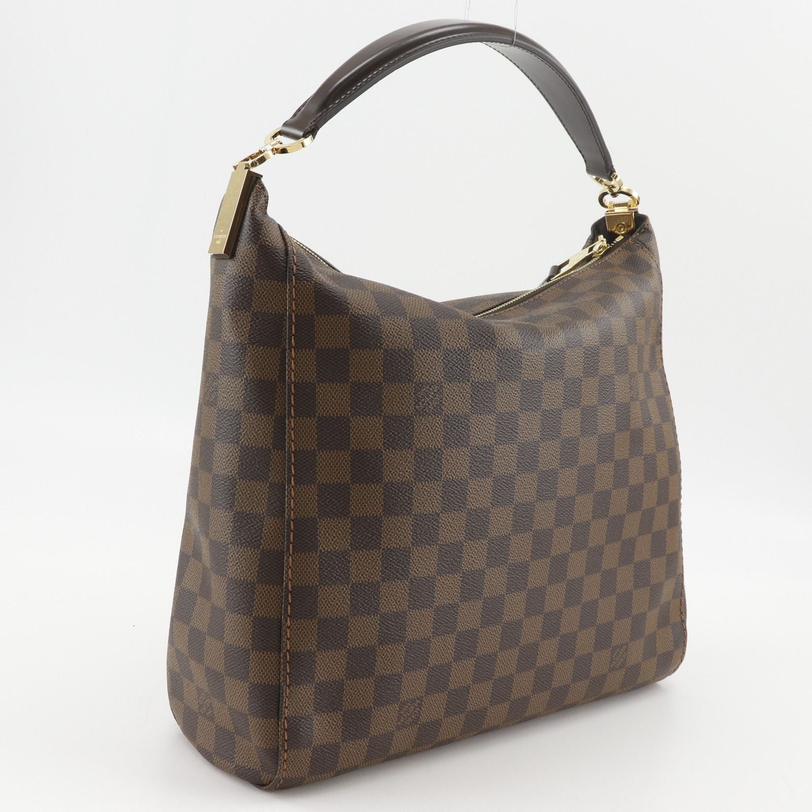 Louis Vuitton Portobello PM Damier Canvas Brown Shoulder Bag — view 3
